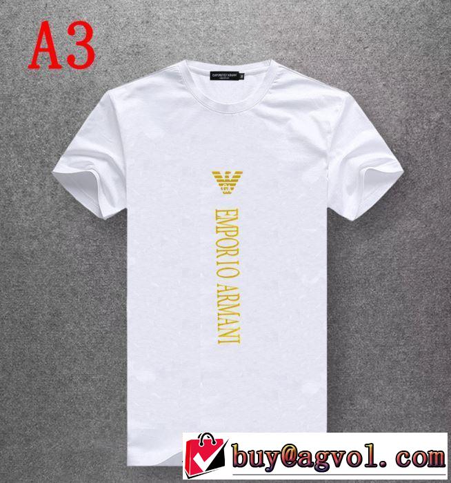 大人らしく仕上げ アルマーニ ARMANI  Tシャツ/半袖  2019年夏の一押しファッションアイテム 5色可選