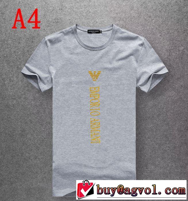 大人らしく仕上げ アルマーニ ARMANI  Tシャツ/半袖  2019年夏の一押しファッションアイテム 5色可選