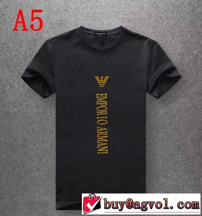 大人らしく仕上げ アルマーニ ARMANI  Tシャツ/半袖  2019年夏の一押しファッションアイテム 5色可選