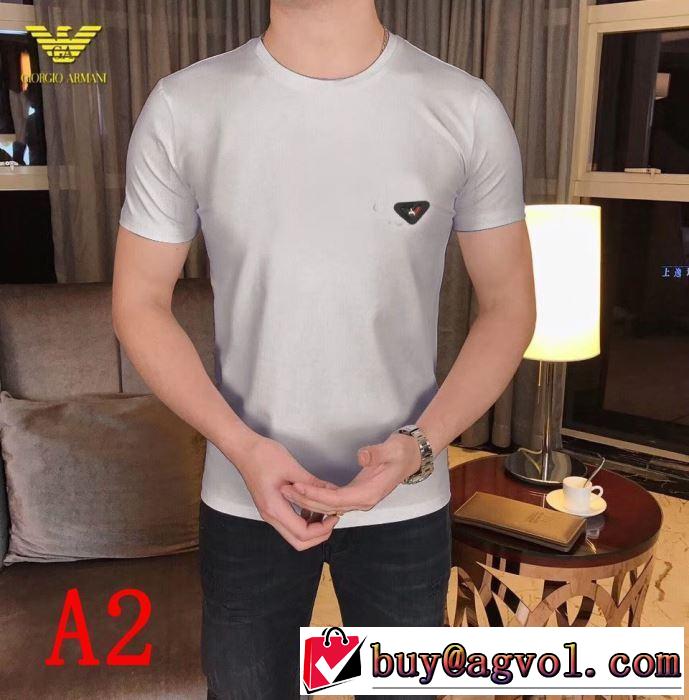 グッと大人っぽい印象に  多色可選 アルマーニ ARMANI 2019春夏人気トレンドアイテム Tシャツ/半袖