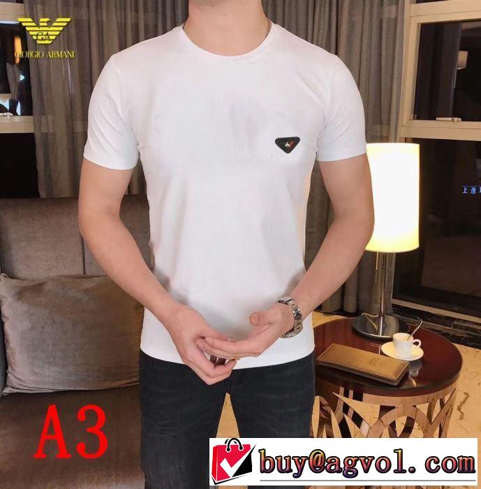 グッと大人っぽい印象に  多色可選 アルマーニ ARMANI 2019春夏人気トレンドアイテム Tシャツ/半袖