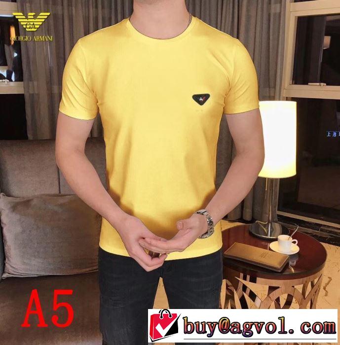 グッと大人っぽい印象に  多色可選 アルマーニ ARMANI 2019春夏人気トレンドアイテム Tシャツ/半袖