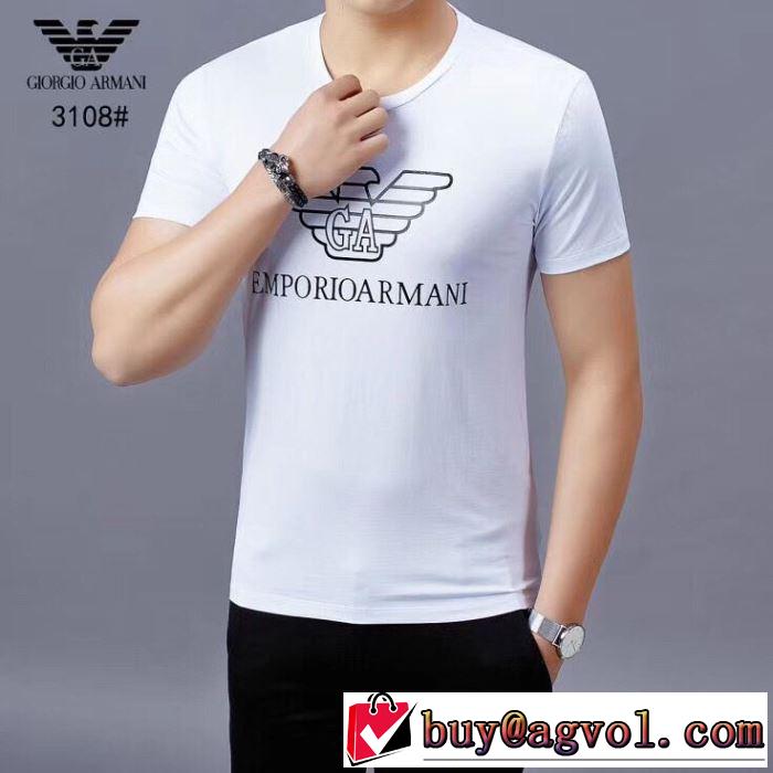 2色可選アルマーニ【2019年】夏のファッション  ARMANI 爽やかカジュアル人気 Tシャツ/半袖