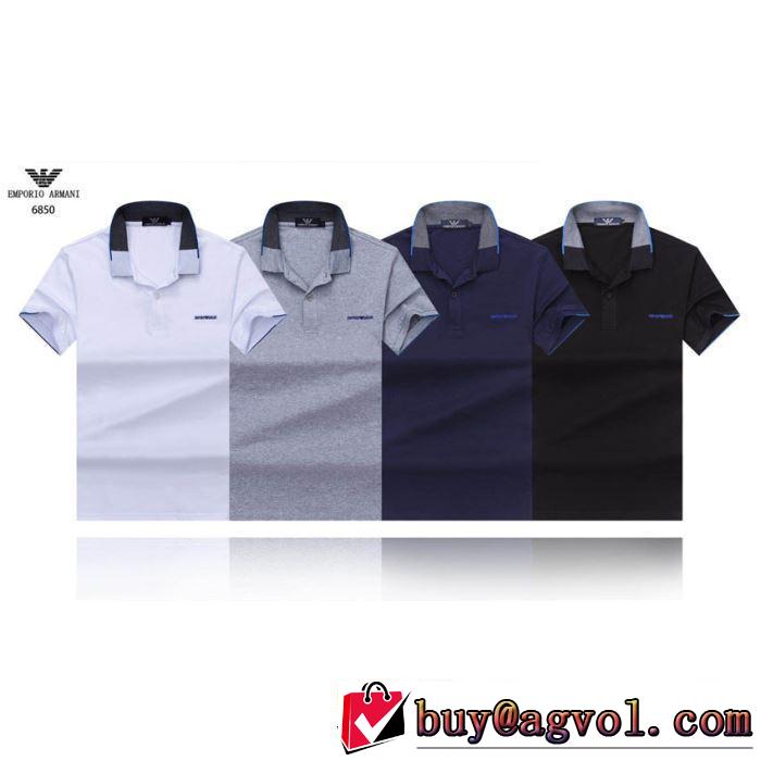 多色可選 2019春夏のトレンド新商品 アルマーニ 元気な印象のコーデARMANI  Tシャツ/半袖