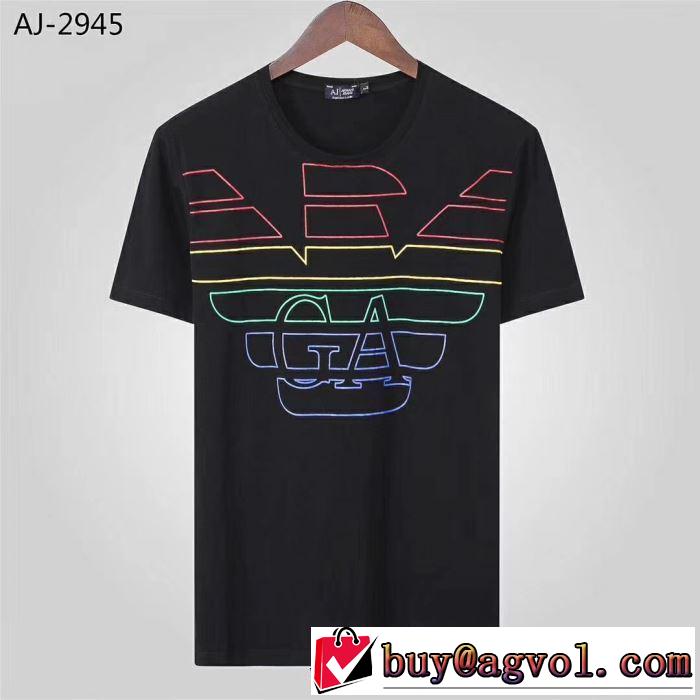 Tシャツ/半袖  ARMANI 4色可選2019春夏のトレンド新商品 今期注目のブランドトレンド アルマーニ