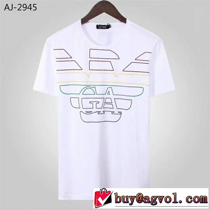 Tシャツ/半袖  ARMANI 4色可選2019春夏のトレンド新商品 今期注目のブランドトレンド アルマーニ