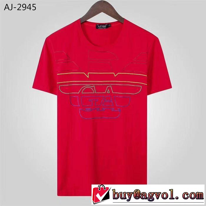 Tシャツ/半袖  ARMANI 4色可選2019春夏のトレンド新商品 今期注目のブランドトレンド アルマーニ