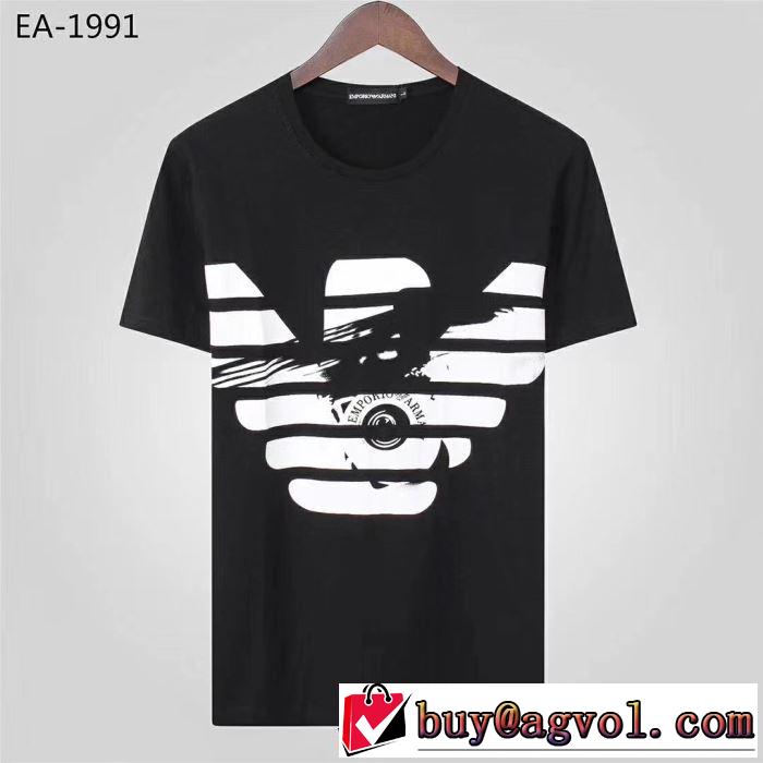 Tシャツ/半袖  4色可選 アルマーニ ARMANI おしゃれ上級者に挑戦 2019年夏の一押しファッションアイテム