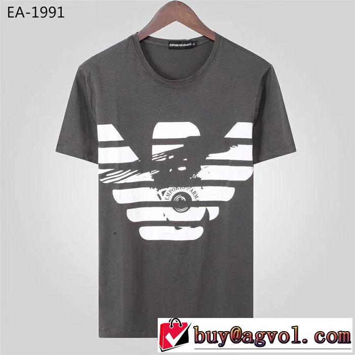 Tシャツ/半袖  4色可選 アルマーニ ARMANI おしゃれ上級者に挑戦 2019年夏の一押しファッションアイテム