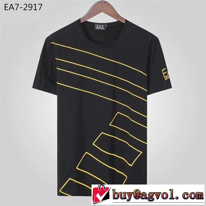 2019SS アルマーニ夏に良く似合うちょっと新品 ARMANI柔らかい印象に上質  Tシャツ/半袖  4色可選