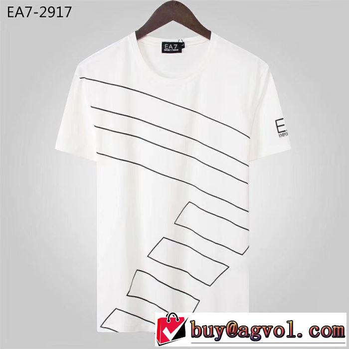 2019SS アルマーニ夏に良く似合うちょっと新品 ARMANI柔らかい印象に上質  Tシャツ/半袖  4色可選