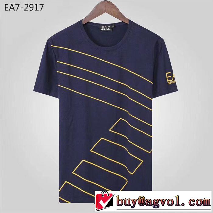 2019SS アルマーニ夏に良く似合うちょっと新品 ARMANI柔らかい印象に上質  Tシャツ/半袖  4色可選