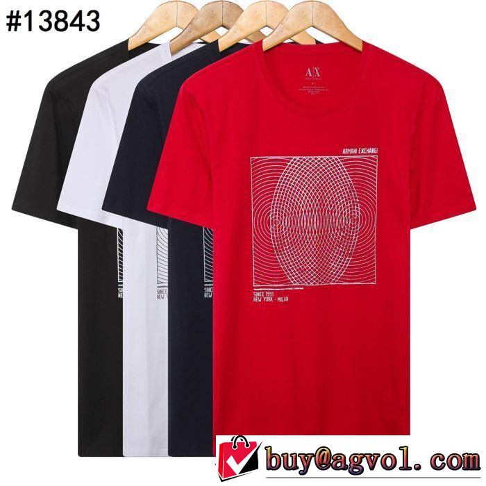 素敵カジュアルの春夏コレクション Tシャツ/半袖 【2019年】夏のファッション 3色可選 アルマーニ ARMANI
