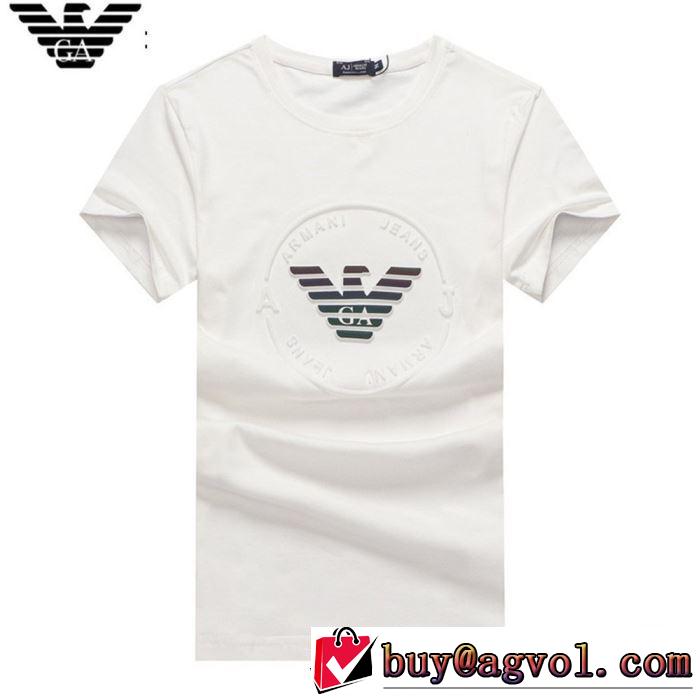 ARMANI 大人らしく仕上げ Tシャツ/半袖 【2019年】夏のファッション 4色可選 アルマーニ  キレイめ感が強い