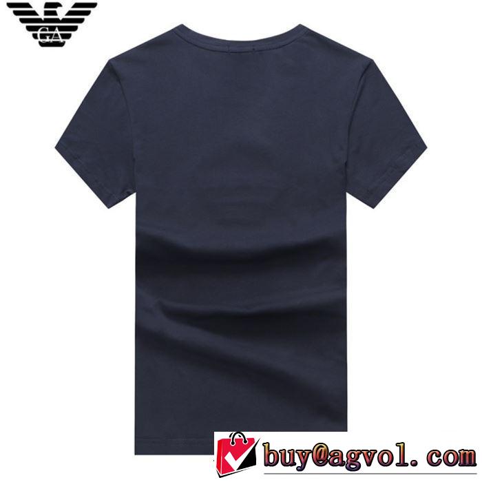 ARMANI 大人らしく仕上げ Tシャツ/半袖 【2019年】夏のファッション 4色可選 アルマーニ  キレイめ感が強い