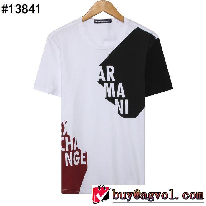 ぜひ今年のトレンドをチェック Tシャツ/半袖  3色可選 アルマーニ 2019春夏トレンドアイテム ARMANI