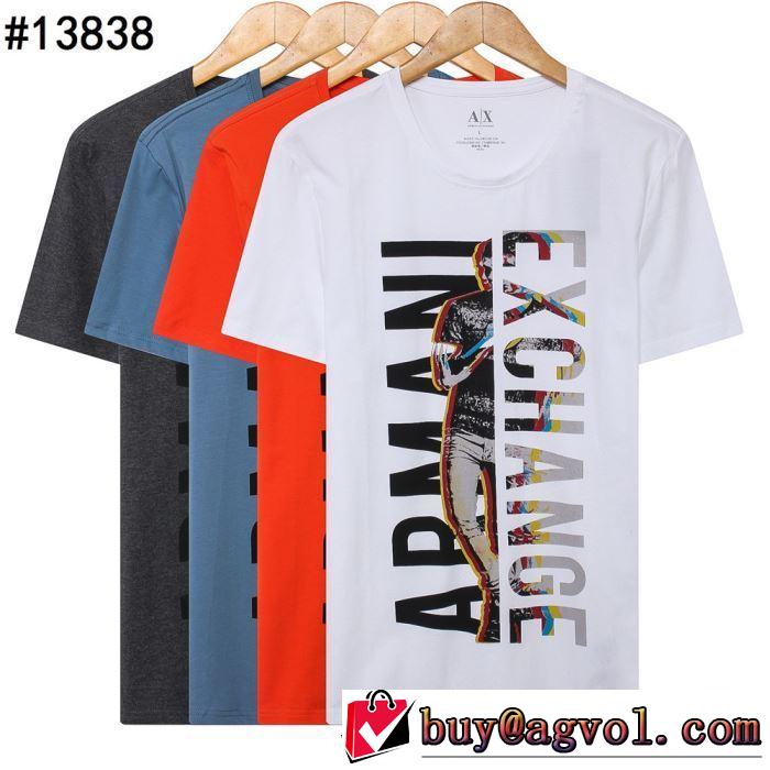 アルマーニ ARMANI特に夏は人気アイテム  Tシャツ/半袖  4色可選 2019SSのトレンド商品