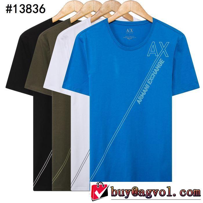 最も目立ったブランド新品 アルマーニ ARMANI 2019年春夏シーズンの人気 4色可選   Tシャツ/半袖