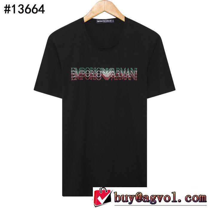 2019春夏トレンドアイテム アルマーニ ARMANI 主張性もカジュアルさ  Tシャツ/半袖  4色可選