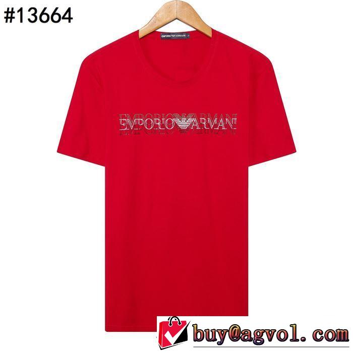 2019春夏トレンドアイテム アルマーニ ARMANI 主張性もカジュアルさ  Tシャツ/半袖  4色可選