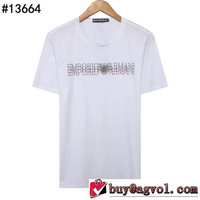 2019春夏トレンドアイテム アルマーニ ARMANI 主張性もカジュアルさ  Tシャツ/半袖  4色可選