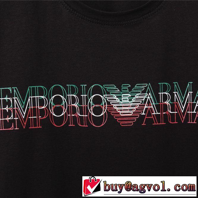 2019春夏トレンドアイテム アルマーニ ARMANI 主張性もカジュアルさ  Tシャツ/半袖  4色可選