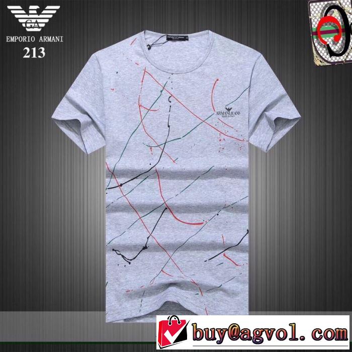 ARMANI ゆったり感のあるアイテム 2019SSのトレンド商品 Tシャツ/半袖 3色可選 アルマーニ