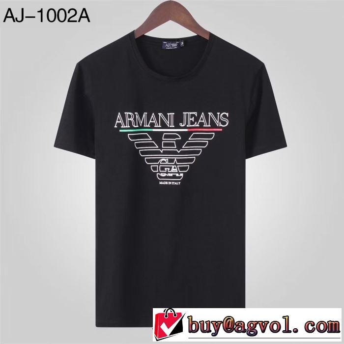 多色可選 アルマーニ お洒落トレンド人気 ARMANI 2019即旬な装いに 半袖Tシャツ 季節をまたい新作アイテム