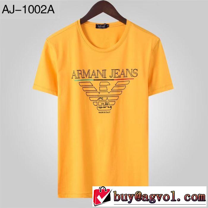 多色可選 アルマーニ お洒落トレンド人気 ARMANI 2019即旬な装いに 半袖Tシャツ 季節をまたい新作アイテム
