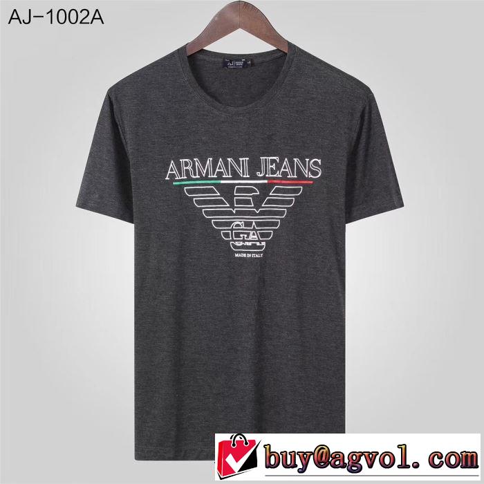 多色可選 アルマーニ お洒落トレンド人気 ARMANI 2019即旬な装いに 半袖Tシャツ 季節をまたい新作アイテム