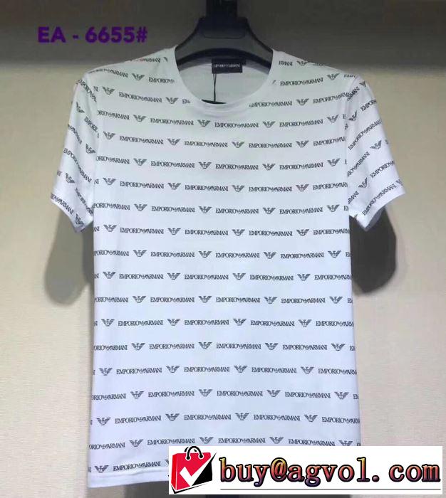 スタイルUPして着こなす アルマーニ ARMANI 2019年春夏のトレンドアイテム 半袖Tシャツ おしゃれな大人の着こなし 多色可選