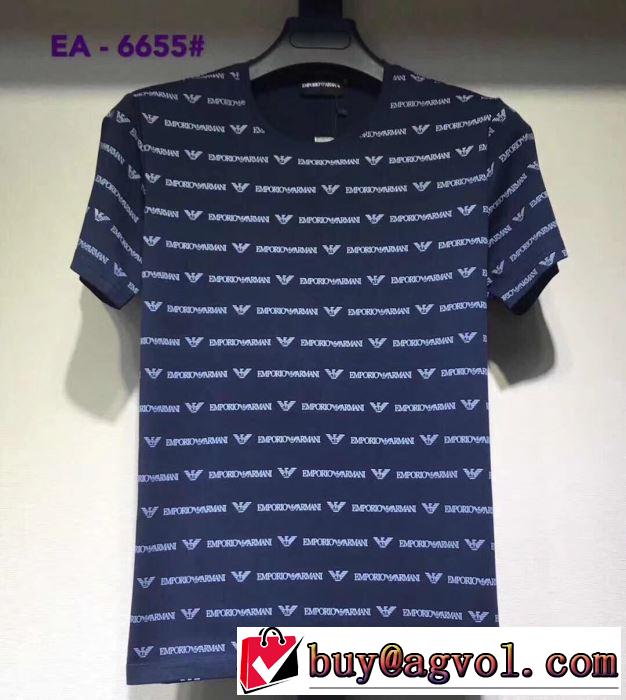 スタイルUPして着こなす アルマーニ ARMANI 2019年春夏のトレンドアイテム 半袖Tシャツ おしゃれな大人の着こなし 多色可選