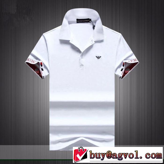 大人のこなれた着こなし  半袖Tシャツ 多色可選 2019春夏も引き続きトレンド アルマーニ ARMANI
