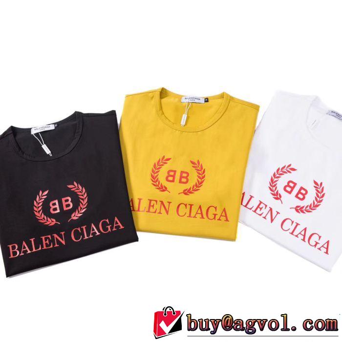 今年の正解大人気新作 季節感をプラス人気商品 2019 BALENCIAGA バレンシアガ 半袖Tシャツ 3色可選