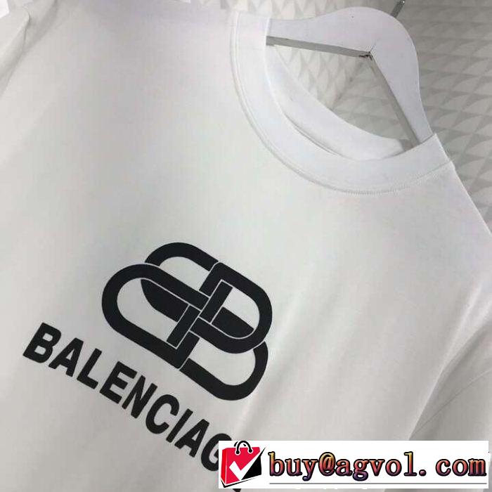 Tシャツ/ティーシャツ  切りっぱなしデザイン バレンシアガ BALENCIAGA 2色可選 大人のカジュアルスタイル