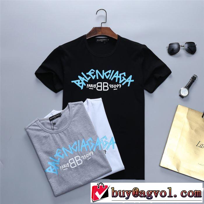 2019春夏のトレンド新商品 上品な涼やかさある印象に BALENCIAGA バレンシアガ 半袖Tシャツ 3色可選