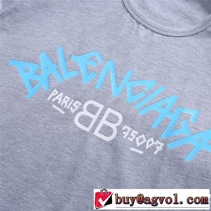2019春夏のトレンド新商品 上品な涼やかさある印象に BALENCIAGA バレンシアガ 半袖Tシャツ 3色可選