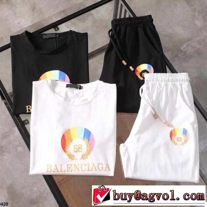 バレンシアガ BALENCIAGA 上下セット 2色可選 2019年春夏シーズンの人気 絶妙にオシャレ人気アイテム