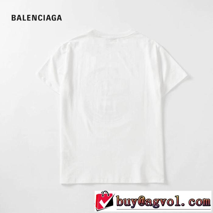 バレンシアガ BALENCIAGA 半袖Tシャツ 男女兼用 2色可選 2019春夏も引き続きトレンド 今季流行りの人気新作