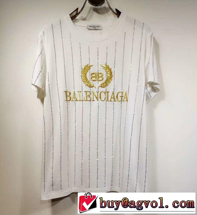 男女兼用 2色可選  半袖Tシャツ 春夏のトレンドアイテム 2019春夏トレンドアイテム バレンシアガ BALENCIAGA