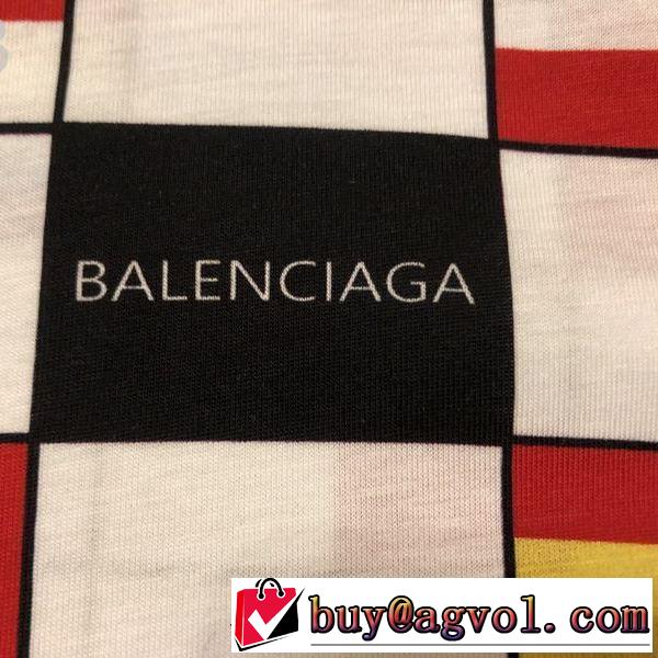 クラシカルな雰囲気 バレンシアガ BALENCIAGA 半袖Tシャツ 大人カジュアル夏ファッション2019