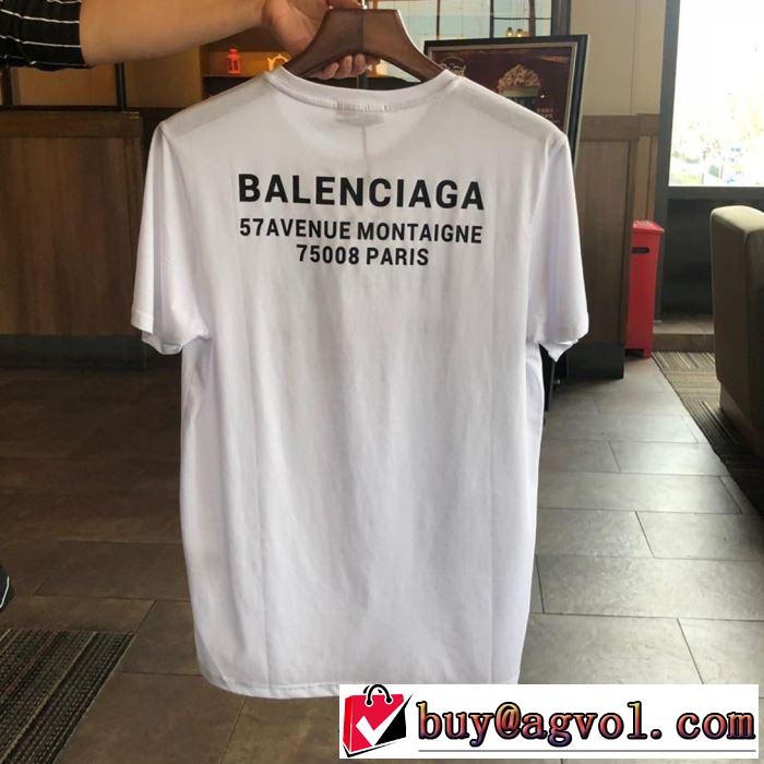 今流行りの最新コレクション バレンシアガ BALENCIAGA 半袖Tシャツ 2色可選 爽やかカジュアル人気