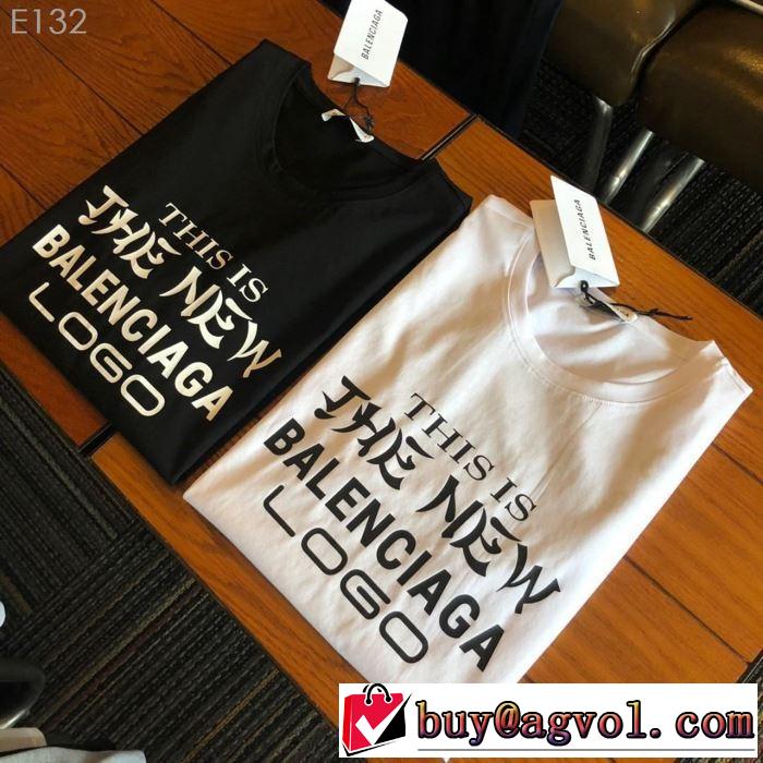 今流行りの最新コレクション バレンシアガ BALENCIAGA 半袖Tシャツ 2色可選 爽やかカジュアル人気