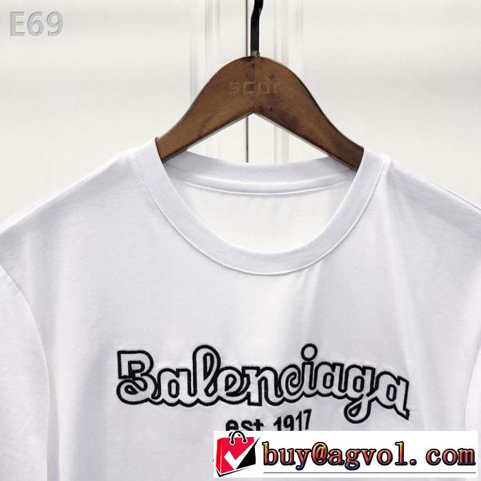 2019年春夏流行ファッション 大人の可愛さを引き立て バレンシアガ BALENCIAGA 半袖Tシャツ 2色可選