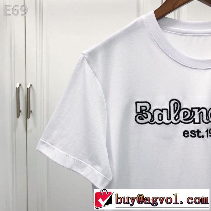 2019年春夏流行ファッション 大人の可愛さを引き立て バレンシアガ BALENCIAGA 半袖Tシャツ 2色可選