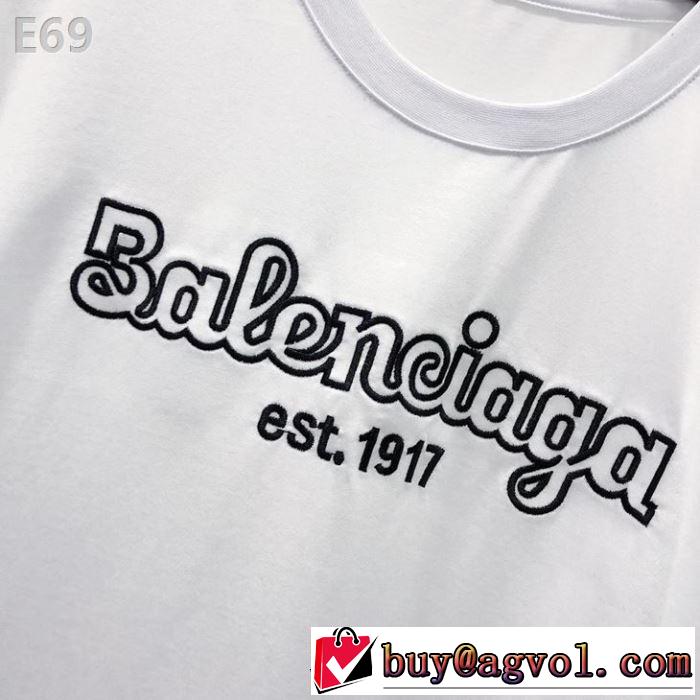 2019年春夏流行ファッション 大人の可愛さを引き立て バレンシアガ BALENCIAGA 半袖Tシャツ 2色可選