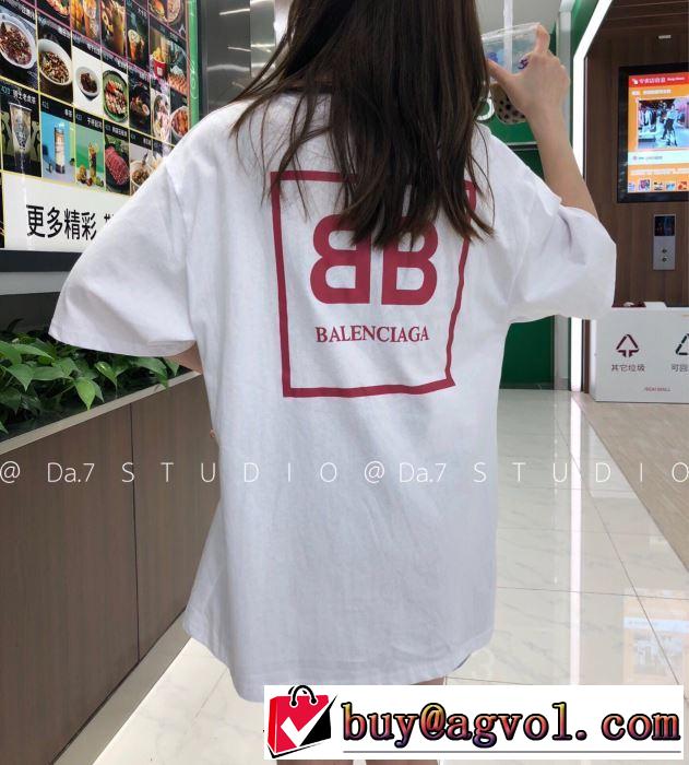 2019春夏も引き続きトレンド バレンシアガ 大人のカジュアルスタイル BALENCIAGA 2色可選 半袖Tシャツ 洗練された印象に