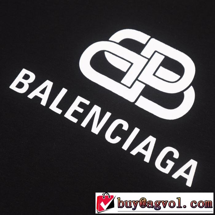 バレンシアガ BALENCIAGA 注目度が高まり最新コレクション2019春夏トレンドアイテム  多色可選 半袖Tシャツ 夏にぴったり上品