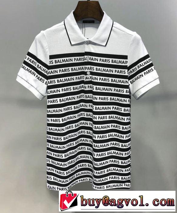 バルマンやっと見つけた国内即発 BALMAIN  Tシャツ/半袖  2色可選 2019限定 男性に人気
