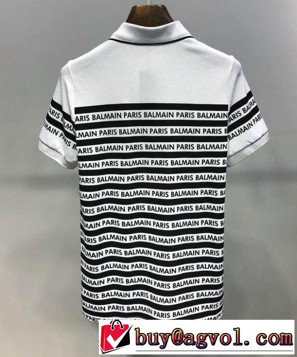 バルマンやっと見つけた国内即発 BALMAIN  Tシャツ/半袖  2色可選 2019限定 男性に人気
